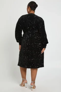 Robe Portefeuille Grande Taille à Col V