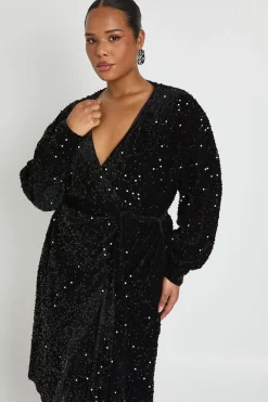 Robe Portefeuille Grande Taille à Col V