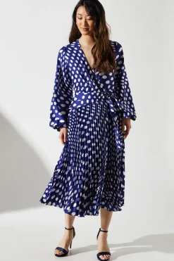 Coast Robe Portefeuille à Plis<Femme Robes Mi-Longues|Robes À Manches Longues