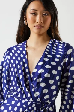 Coast Robe Portefeuille à Plis<Femme Robes Mi-Longues|Robes À Manches Longues