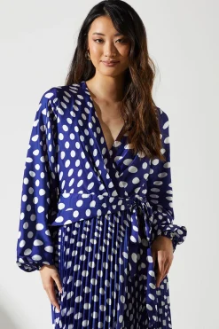 Coast Robe Portefeuille à Plis<Femme Robes Mi-Longues|Robes À Manches Longues