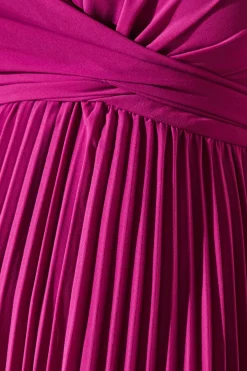 Coast Robe Portefeuille Plissée à Devant Croisé<Femme Robes Mi-Longues|Robes À Manches Longues