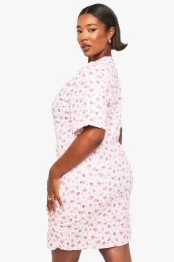 robe portefeuille à taille basse ditsy