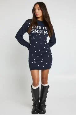 Robe pull de Noël Let It Snow