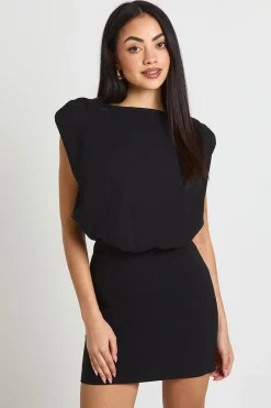 Robe Sans Manches En Bengaline Avec Épaulettes