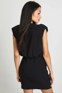 Robe Sans Manches En Bengaline Avec Épaulettes