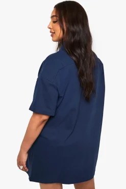 Robe shift en sergé grande taille