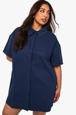 Robe shift en sergé grande taille