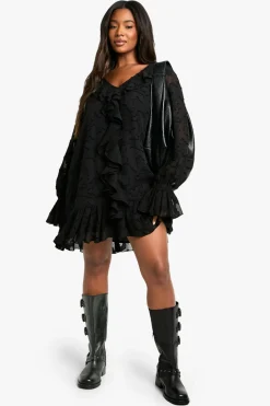 ROBE SHIFT FLORALE BURNOUT EN TAILLE PLUS