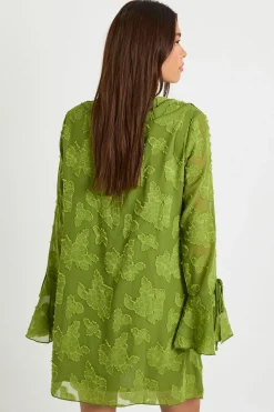 Robe shift à volants Burnout Floral