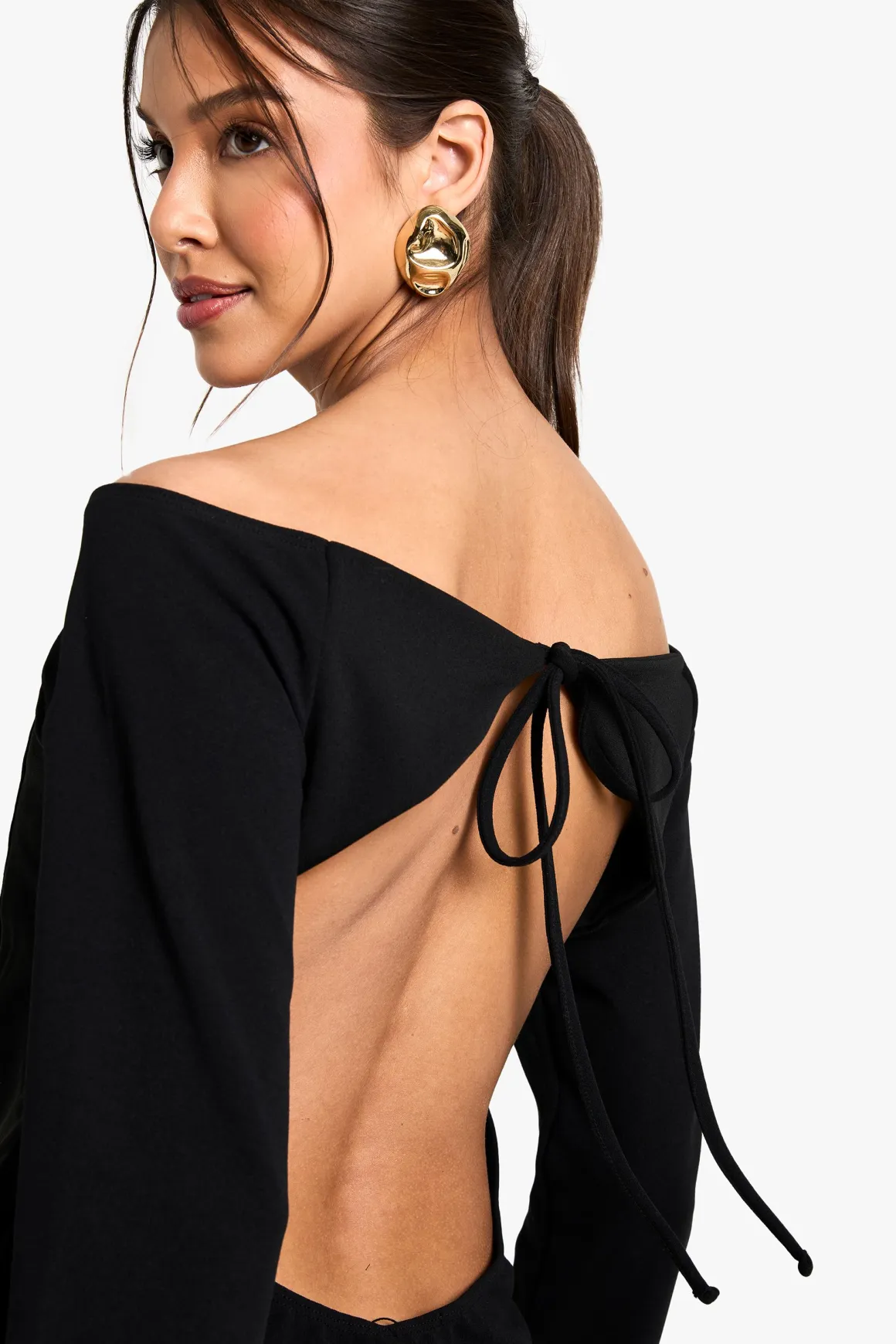 Robe Skater Bardot à nouer dans le dos