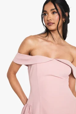 Robe Skater Bardot Structurée