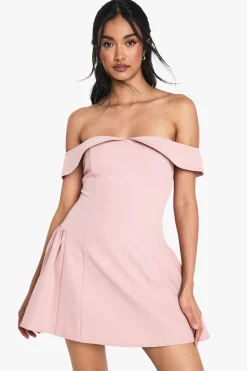 Robe Skater Bardot Structurée