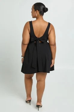 Robe Skater Bengaline pour Grandes Tailles, avec Nœud à l'Arrière