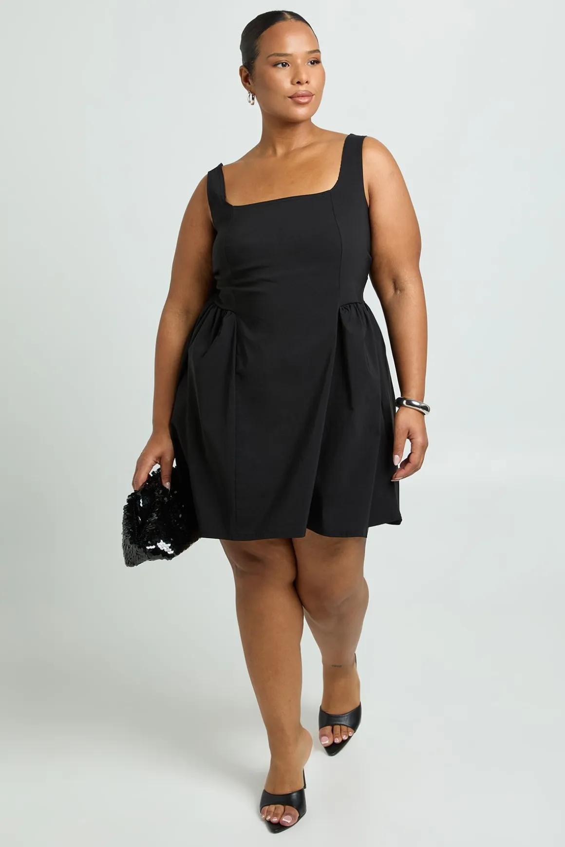 Robe Skater Bengaline pour Grandes Tailles, avec Nœud à l'Arrière