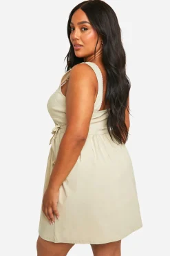 Robe Skater en Bengaline Plus avec Détail à Nœud