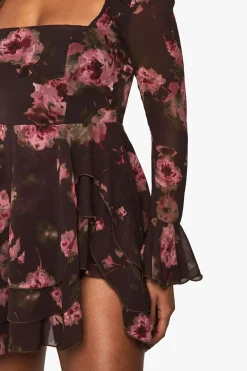 Robe skater en chiffon floral