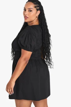 Robe Skater en Coton Shirred Grande Taille