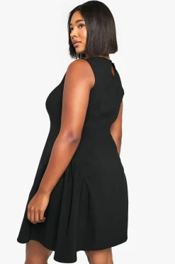 Robe skater à fronces latérales Plus