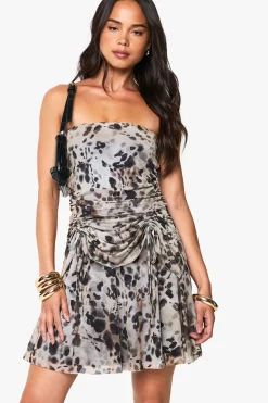 boohoo Robe skater à jupe froncée et bandeau<Femme Robes Patineuses|Robes