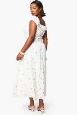 boohoo ROBE SKATER MIDI DITSY EN BENGALINE POUR GRANDES TAILES<Femme Toutes Les Robes|Robes Mi-Longues