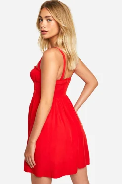 Robe smock à corset en dentelle