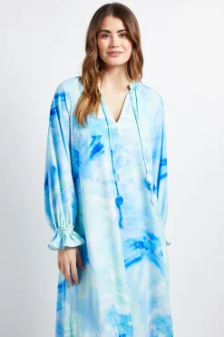 Robe Smockée À Motif Abstrait De Nœuds