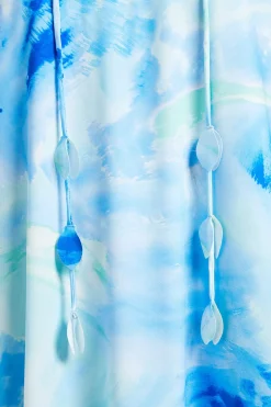 Robe Smockée À Motif Abstrait De Nœuds