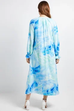 Robe Smockée À Motif Abstrait De Nœuds