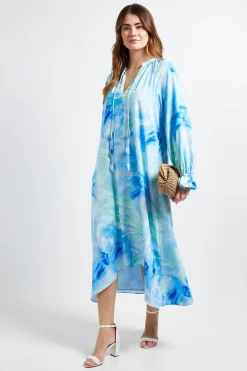 Robe Smockée À Motif Abstrait De Nœuds