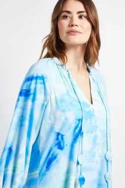 Robe Smockée À Motif Abstrait De Nœuds
