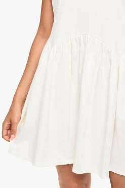 Robe smock en coton à ourlet incurvé