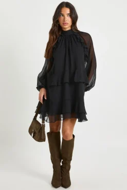 Robe Smockée À Volants En Mousseline Petite