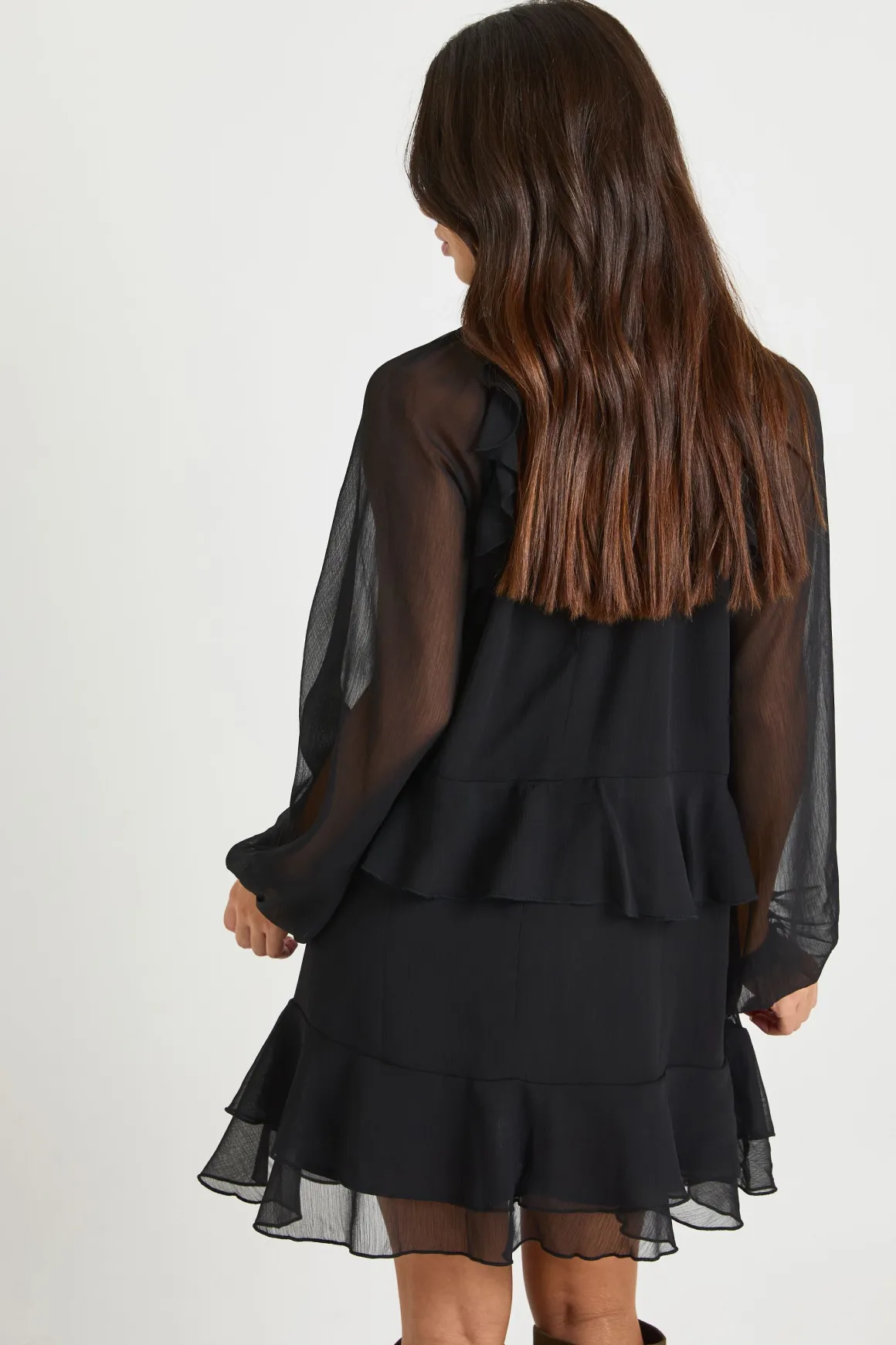Robe Smockée À Volants En Mousseline Petite