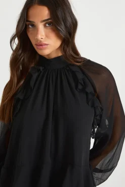 Robe Smockée À Volants En Mousseline Petite