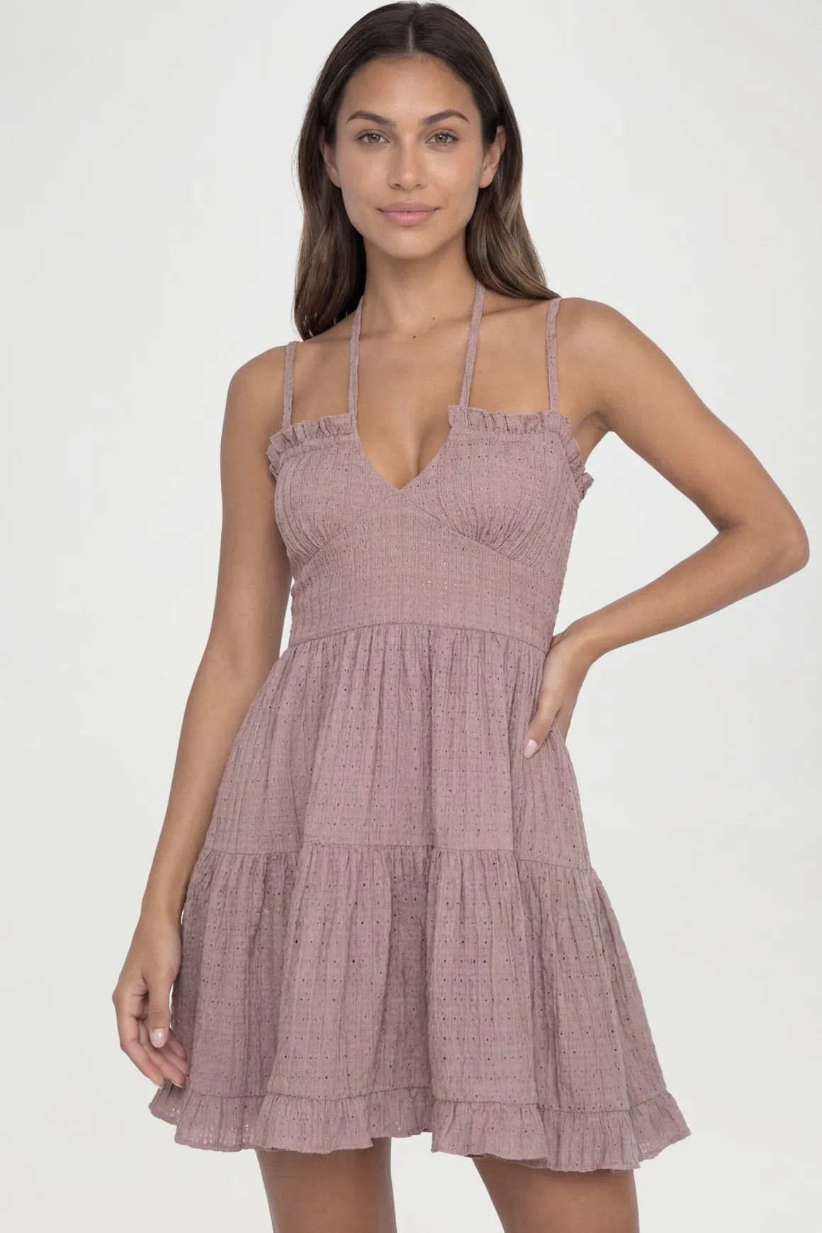 Robe Smockée À Volants Texturée Tall