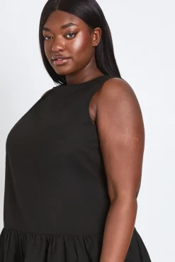 Robe Smock Grande Taille En Lin À Double Épaisseur