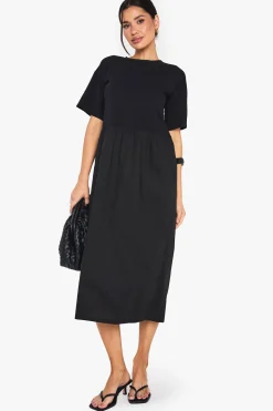 boohoo Robe Smock Grande Taille En Mélange De Jersey Coton<Femme Robes|Robes De Jour