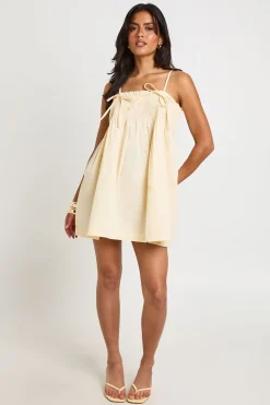 boohoo Robe Smock Mini À Détail Froncé<Femme Robes Courtes|Robes