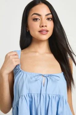 Robe Smock Mini À Détail Nœud Devant
