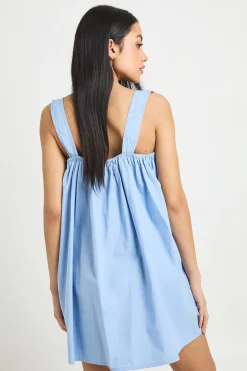 Robe Smock Mini À Détail Nœud Devant