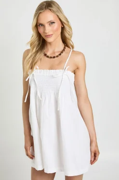 Robe Smock Mini À Détails Froncés Petite