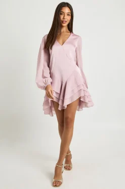 Robe smock à panneaux en chiffon mix