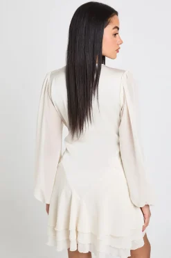 boohoo Robe Smock à Panneaux en Mélange de Mousseline<Femme Robes Courtes|Robes Patineuses
