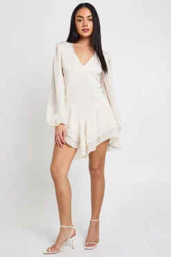 boohoo Robe Smock à Panneaux en Mélange de Mousseline<Femme Robes Courtes|Robes Patineuses