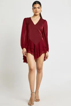 Robe Smock à Panneaux Mélange Mousseline