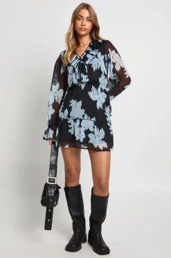 Robe Smock Étagée En Mousseline À Imprimé Floral