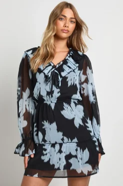 Robe Smock Étagée En Mousseline À Imprimé Floral