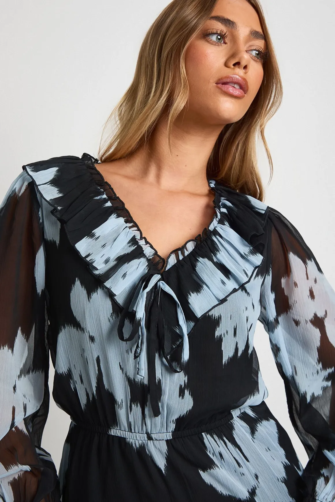 Robe Smock Étagée En Mousseline À Imprimé Floral