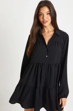 Robe smock texturée à volants